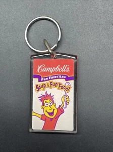 Vintage Campbell's Soup is Fun Food! Plastic Keychain Keyring Key Fob - Picture 1 of 1