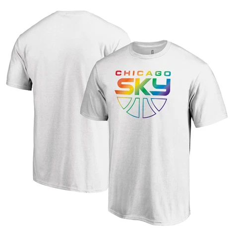 Unisex Fanatics Branded White Chicago Sky Team Pride Wordmark T-Shirt Cover