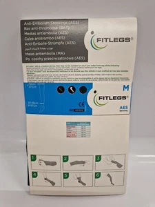FITLEGS 401005 DVT Compression Stocking Socks AES Grip Medium Holiday Flight - Picture 1 of 10