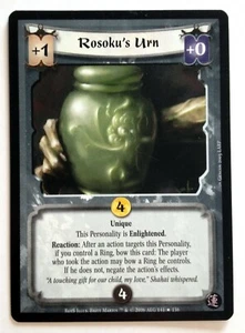 Urna de Rosoku L5R Leyenda de los Cinco Anillos CCG Rise of the Shogun RotS - Imagen 1 de 1
