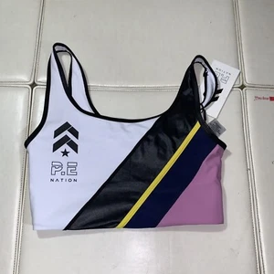 P10 PE Nation Rebuild Sports Bra Bralette Pink Black White Size Small NEW - Picture 1 of 4