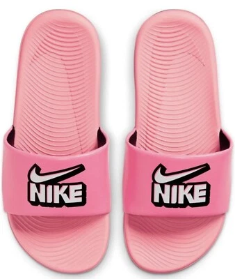 Novo na caixa - Nike Kawa Slide Fun 7Y Sunset Pulse rosa - Branco - Preto DD3242600 - Imagem 1 de 4