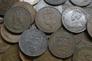 Jersey 1D's Bulk Lot 40 zirkulierte Pfennige vor der Dezimalstelle (1/12 Schilling) 1923-66 - Bild 1 von 2