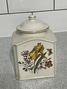 MASON'S PATENT IRONSTONE VIERSEITIGE BLUMEN AUFBEWAHRUNGSDOSE & DECKEL - Bild 1 von 8