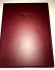 Qty 1 (NEW COLOUR) BURGUNDY A4 MENU HOLDER/COVER/FOLDER IN LEATHER LOOK PVC 