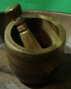 Acacia Wood Mortar and Pestle - Picture 1 of 3