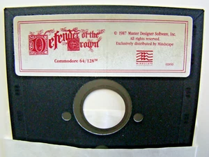 Vintage Defender of the Crown Commodore 64 Videospiel Diskette 1987 ungetestet - Bild 1 von 2
