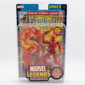 Marvel Legends Human Torch Action Figure Series II 2002 Toy Biz W/ Comic NEW - Bild 1 von 6