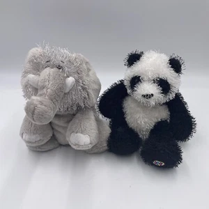 Ganz Webkinz Gray Elephant & Panda Animal 8" Plush - Picture 1 of 6