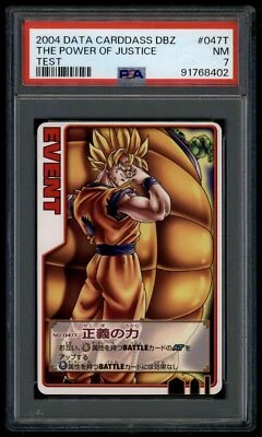 Dragon Ball Japanese Data Carddass Test 047T Power Of Justice PSA 7 91768402 - Image 1 of 2