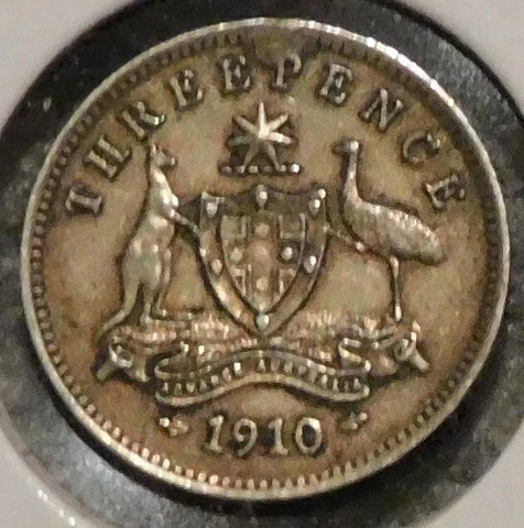 Australia - Silver Threepence - 1910 (Extra metal) - King Edward VII Cover