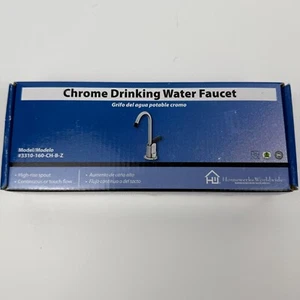 Grifo de agua potable Homewerks cromado pulido 1 mango altura nuevo sellado - Imagen 1 de 5