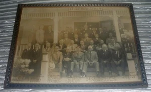 Winthrop, ME Framed Photo - Male Gathering, Lake View Arms, All Identified - Foto 1 di 2