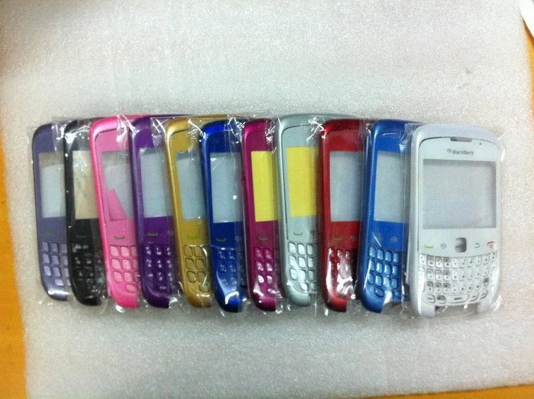 NUEVO - Carcasa Fascia Blackberry Curve 9300 9330 5 piezas - Negro/Verde/Rosa/Blanco Foto 1 de 1