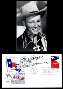 AUTÓGRAFOS FIRMADOS ROY ROGERS & DALE EVANS EN 150 ANNV. CUBIERTA . $100.00 (ESP#165) - Imagen 1 de 1