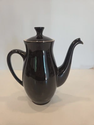 Fris Dark Dark Brown Espresso Coffee Chocolate Pot With Lid Spout Restorations  - Imagem 1 de 4