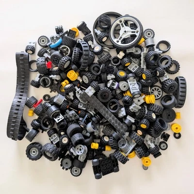 LEGO Wheels Bulk Lot of 2 Pounds | Mixed Wheels, Axles, and Tires - Image 1 of 2