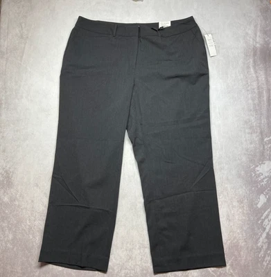 Liz Claiborne Sophie Dress Pants Plus 20W Short Petite Gray Slimming Stretch - Image 1 of 4