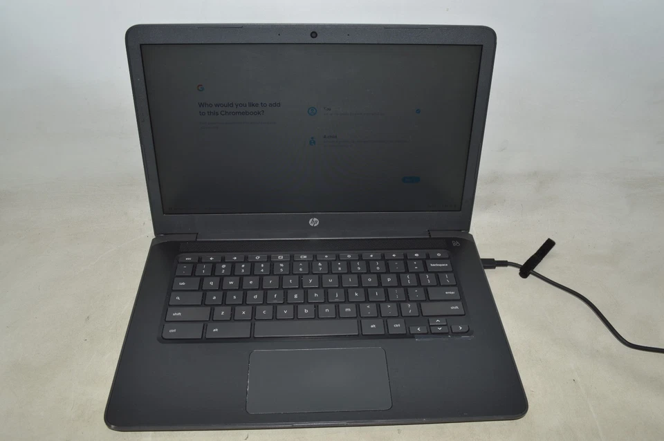 HP Chromebook 14‑DB0061CL, 14" 2.2GHz A4-9120, 32GB SSD, Grade B *No AC* - Image 1 of 4