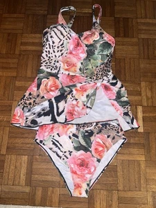 Badeanzug tanking Bikini Kleid badekleid geblümt Gr. XL Swimsuit - Bild 1 von 6