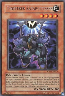 YuGiOh Finsterer Katapultierer (V.1) CRV-DE013 Rare Poor 1st - Bild 1 von 2