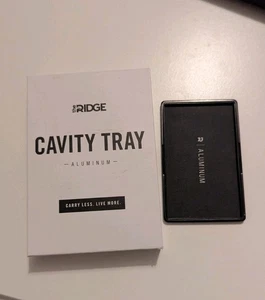 The Ridge Wallet Cavity / Coin Tray | Schwarz | Aluminium | Guter Zustand | OVP - Bild 1 von 4