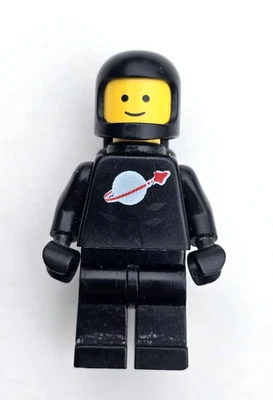 Lego Black Spaceman Minifigure Classic Space Vintage 6702 6882 1558 6971 6985 - Image 1 of 3