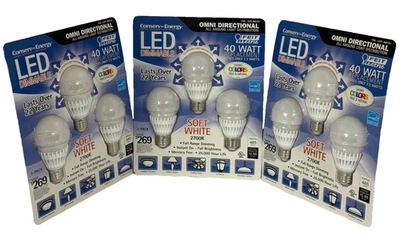 9 Pack Costco Feit Electric Light Bulbs 7.3 Watt A19 Dimmable LED (Replaces 40W) - Image 1 of 3