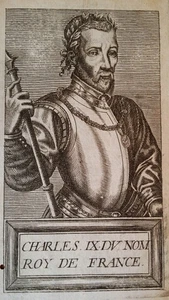 1584 16TH CENTURY TUDOR ENGRAVING - CHARLES IX KING OF FRANCE - ANDRE THEVET - Picture 1 of 3