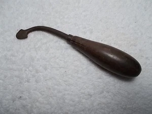 Vintage Handwerkzeug Holzgriff gebogene gebogene Spitze Schaft - Bild 1 von 3