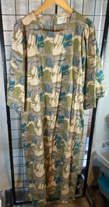 MIRTH Provence Midikleid mit Blockprint M Moosriff handgewebt Baumwolle - Bild 1 von 4