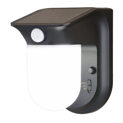 Solar Outdoor Security 1200 Lumens 120-Degree Black Motion Sensing Dusk to Dawn - Image 1 of 4