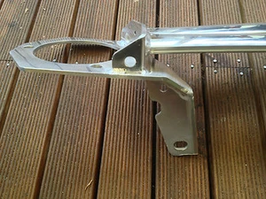 Mitsubishi EVO 7/8/9 SOLID WELDED ALLOY 3 point FRONT STRUT BRACE w/BrakeStopper - Picture 1 of 5
