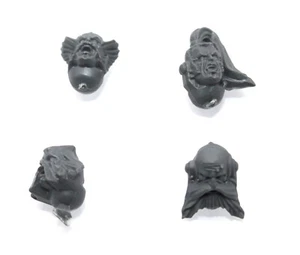 Warhammer 40K Space Wolves Bare Heads D x4 - OLD - Picture 1 of 1