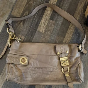 Vintage Gold Braun Juicy Couture Handtasche Schultertasche Handtasche Umhängetasche - Bild 1 von 15