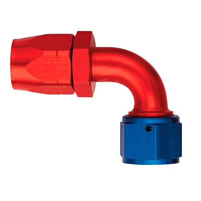 Aeroquip Anodised Red / Blue Female Hose End Fitting - 90 Degree, -8 Hose Size - Image 1 of 1
