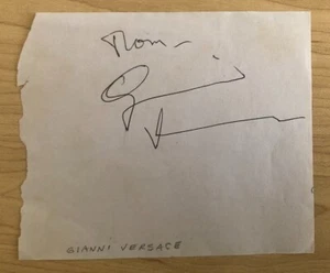 Gianni Versace und Donatella Versace Signaturen. Pre-Certified ACOA - Bild 1 von 4