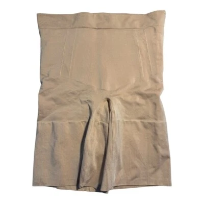 Pantalones Cortos Spanx Shapewear Cintura Alta Control Abdomen Suavizado Beige Talla Pequeña Foto 1 de 4