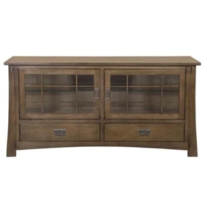 Crafters and Weavers Mission Quarter Sawn Oak 60" TV Stand, media console - Picture 1 of 12