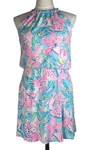 LILLY PULITZER Bowen Dress Skort Romper "GIMME THE JUICE" XS Pink - Picture 1 of 16