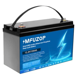12V 100AH Lithium Battery Rechargeable LiFePO4 15000+ Deep Cycle Solar Panel RV - Picture 1 of 14