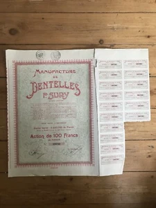 MANUFACTURE DE DENTELLES - F. SURY (BELGIQUE) (F2) - Picture 1 of 1