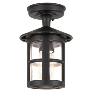Black Porch Lantern Ulmington 1 Light - Picture 1 of 4