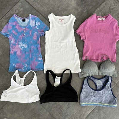 Target and H&M Niña Talla XS y Pequeña 6 7 8 10 Ropa Mixta Camisa Top Sujetadores Lote Foto 1 de 4