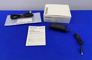 KEYENCE OP-88020 AC ADAPTOR POWER SUPPLY & OP-99022 AC CABLE - Picture 1 of 4