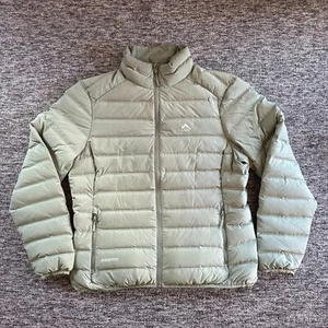 Kway Down Jacket Womens Size Large Green Puffer Insulated Packable Duck Down - Picture 1 of 12