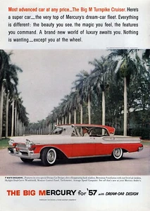 Mercury Montclair 1957 sedán ""Hialeah Raceway"" anuncio original impreso en color - Imagen 1 de 1