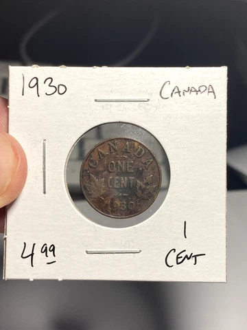 1930 Canada 1 Cent Cover