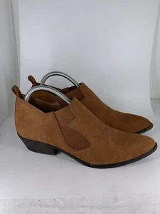 Lucky Brand Shoes Joelle Leather Western Ankle Boots Size 11M - Picture 1 of 9