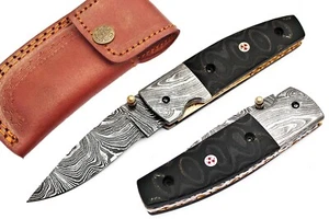 Damascus Steel Folding Knife/Pocket Knife Liner Lock SS-17180 - Picture 1 of 8